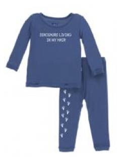 "DLIMH" Branded Kickee Pants Long Sleeve PJ Set